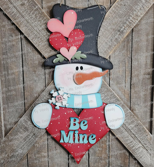 DIY Blank – Be Mine Valentine Snowman Door Hanger