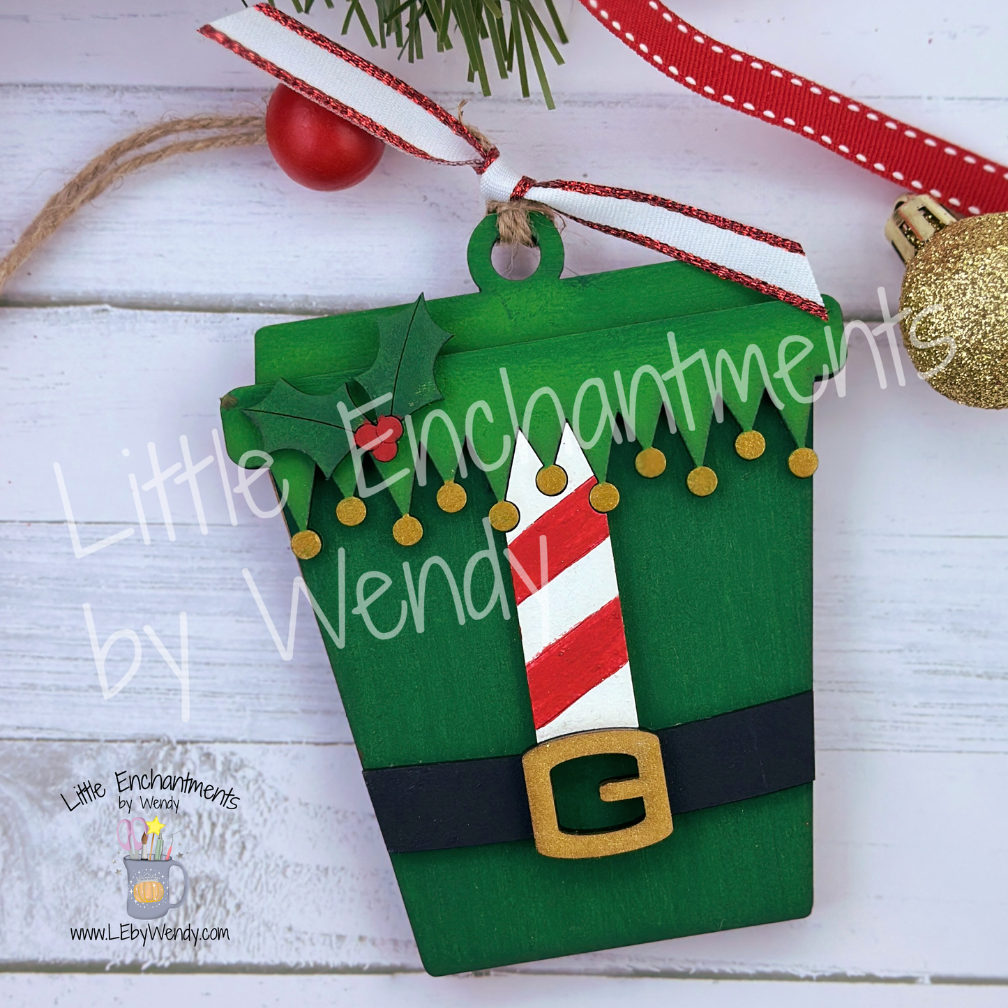 Christmas Latte Gift Card Holder Ornaments