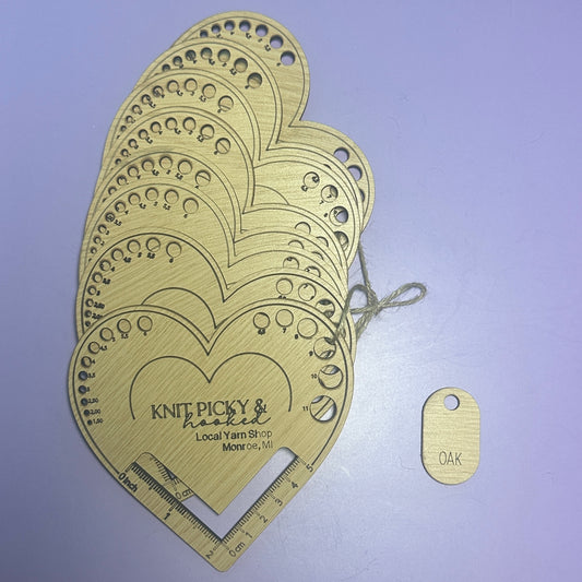KPNH-Heart Knitting Needle Gauge