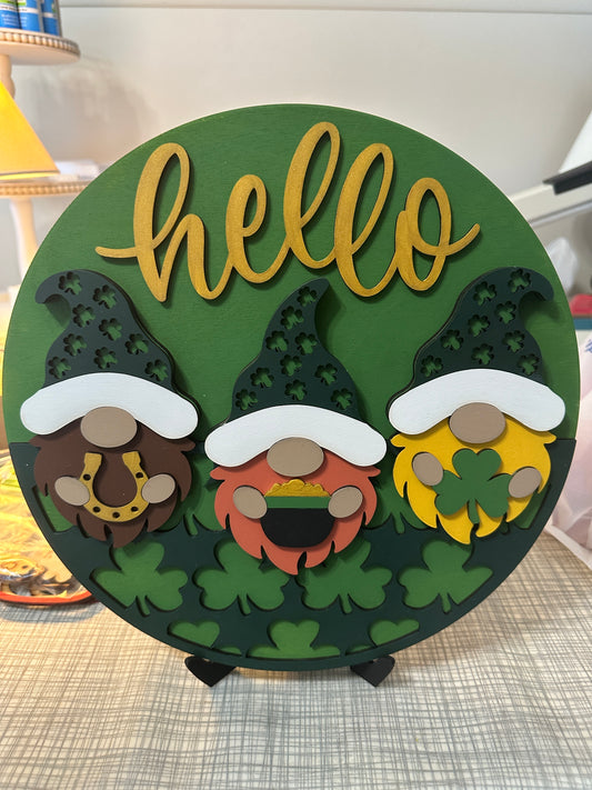 WHS - St. Paddy's Gnomes - 12" Round