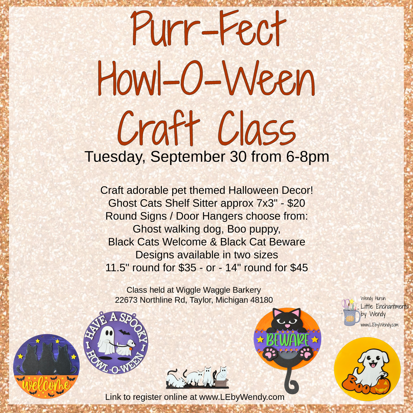 Purr-Fect Howl-O-Ween Craft Class