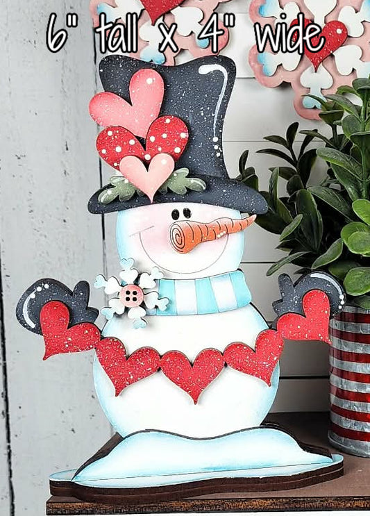 WHS - Heart Snowman - Mini 6x4"