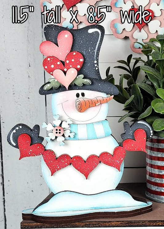 WHS - Heart Snowman - Tall 11.5x8.5