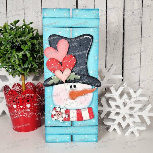 WHS - Valentine Snowman Pallet Tabletop Sitter