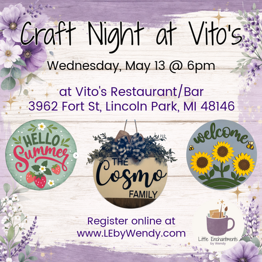 5/13/2026 at 6pm - Craft Night at Vito's