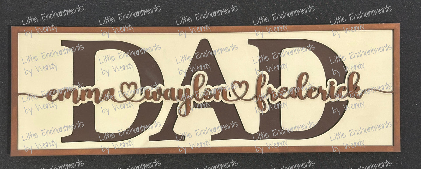 Layered Name Sign | Custom Wooden Name Decor