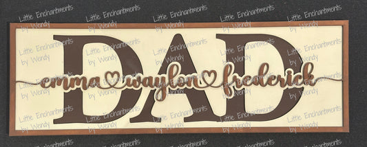 Layered Name Sign | Custom Wooden Name Decor