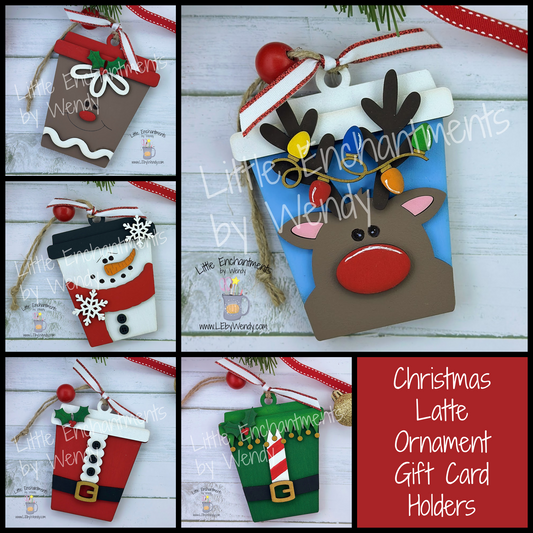 Christmas Latte Gift Card Holder Ornaments