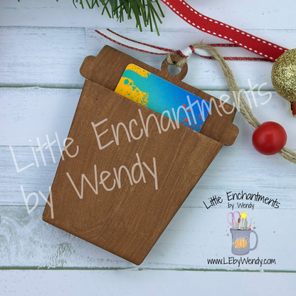 Christmas Latte Gift Card Holder Ornaments