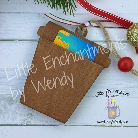 Christmas Latte Gift Card Holder Ornaments