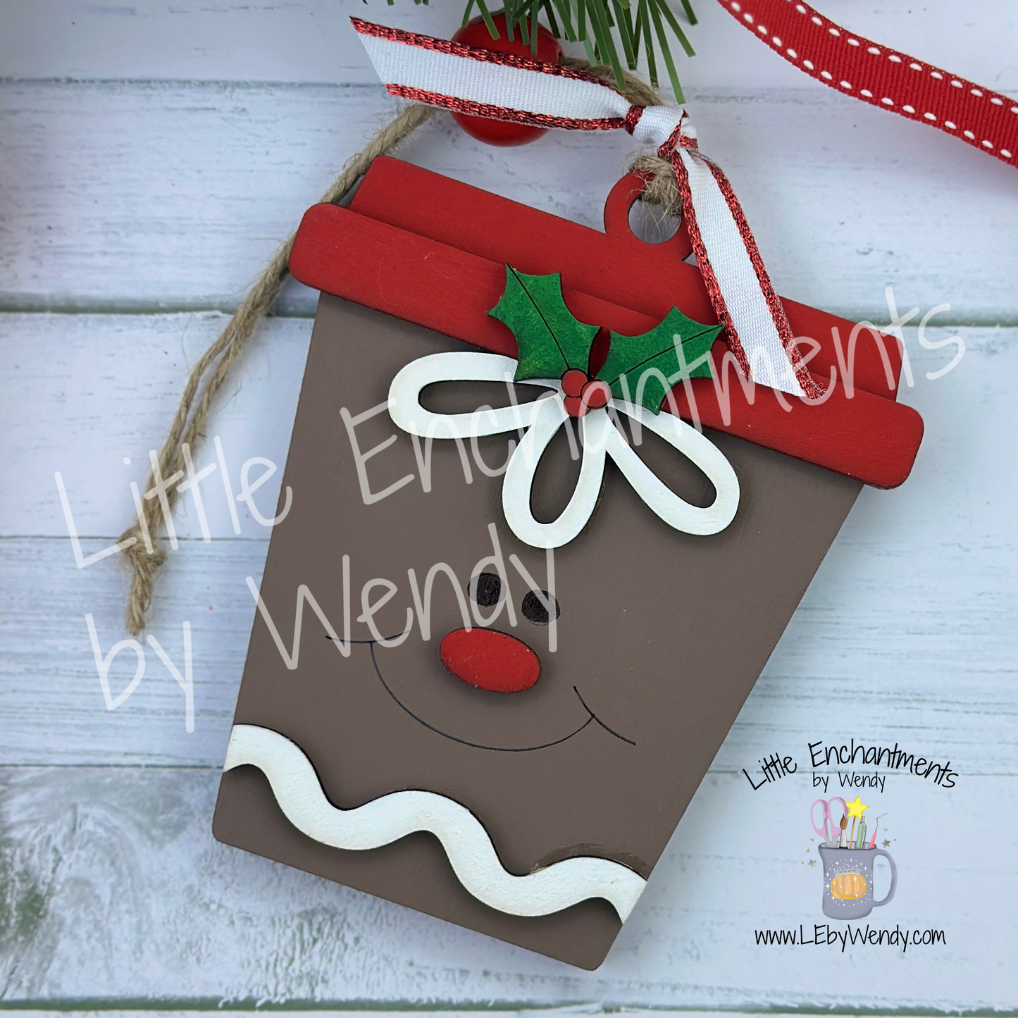 Christmas Latte Gift Card Holder Ornaments