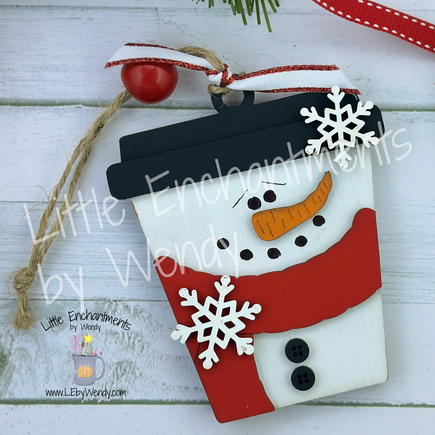 Christmas Latte Gift Card Holder Ornaments