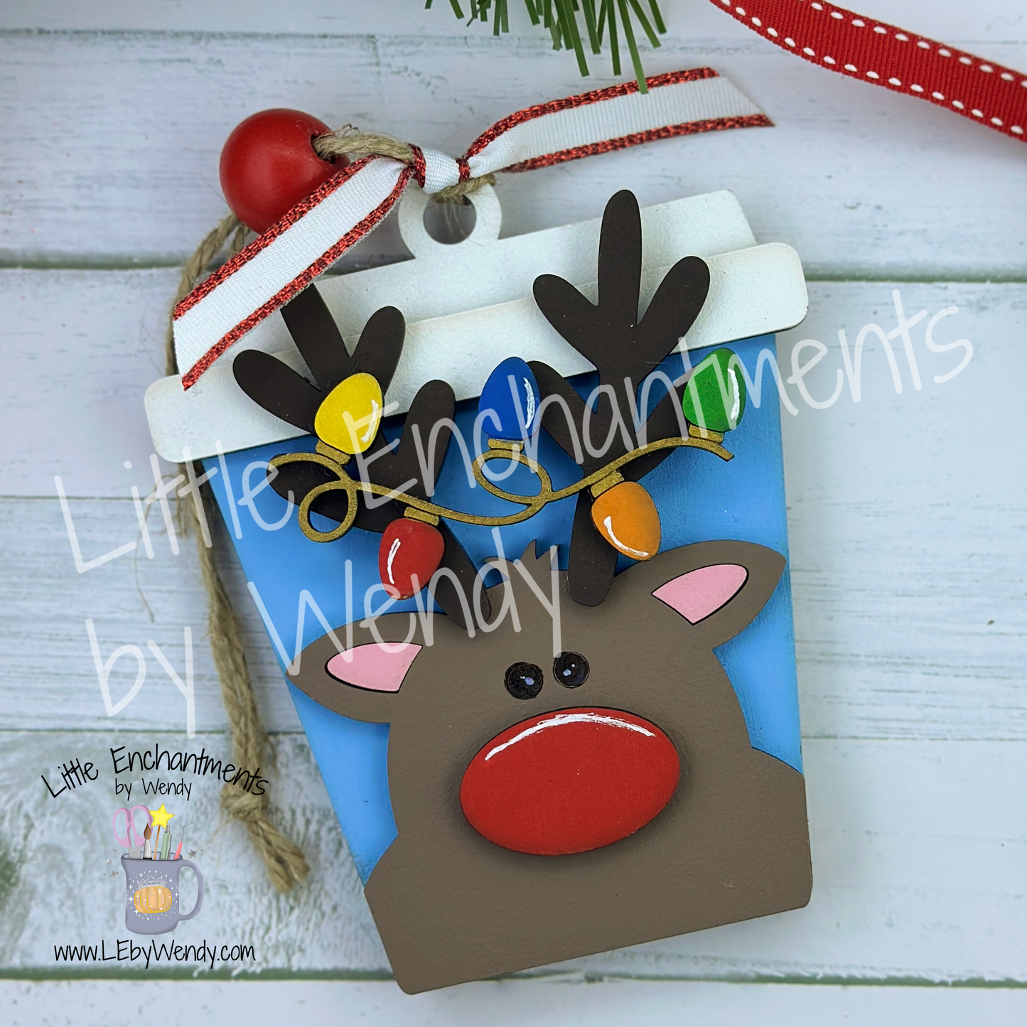 Christmas Latte Gift Card Holder Ornaments