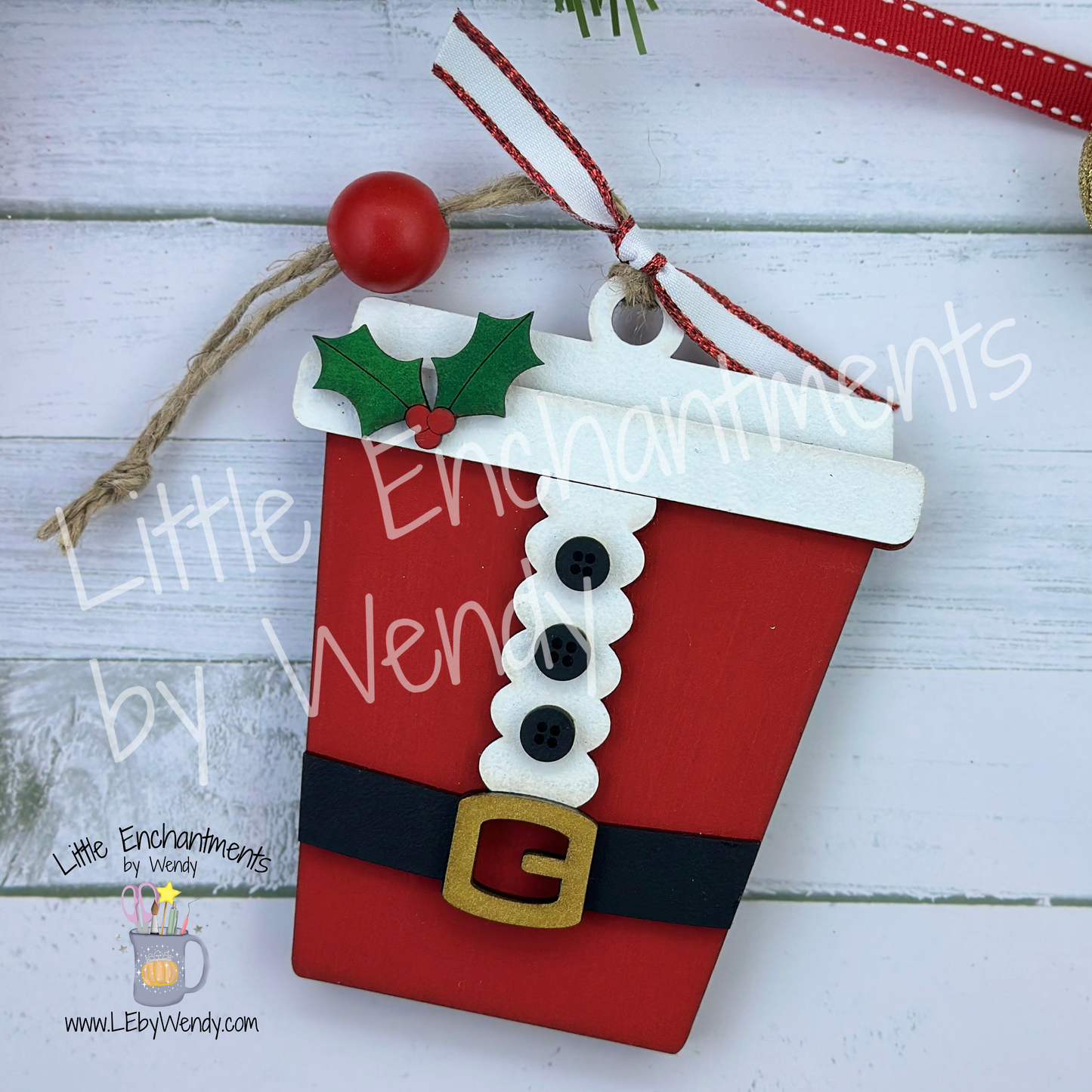 Christmas Latte Gift Card Holder Ornaments