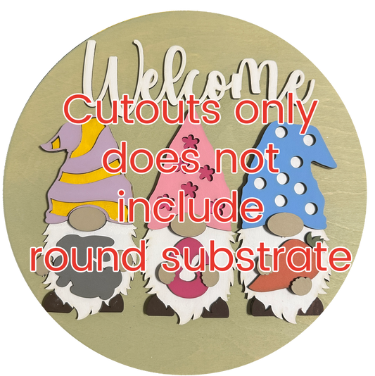 WHS - Easter Gnome 12" Round - WITHOUT 12" Round Surface