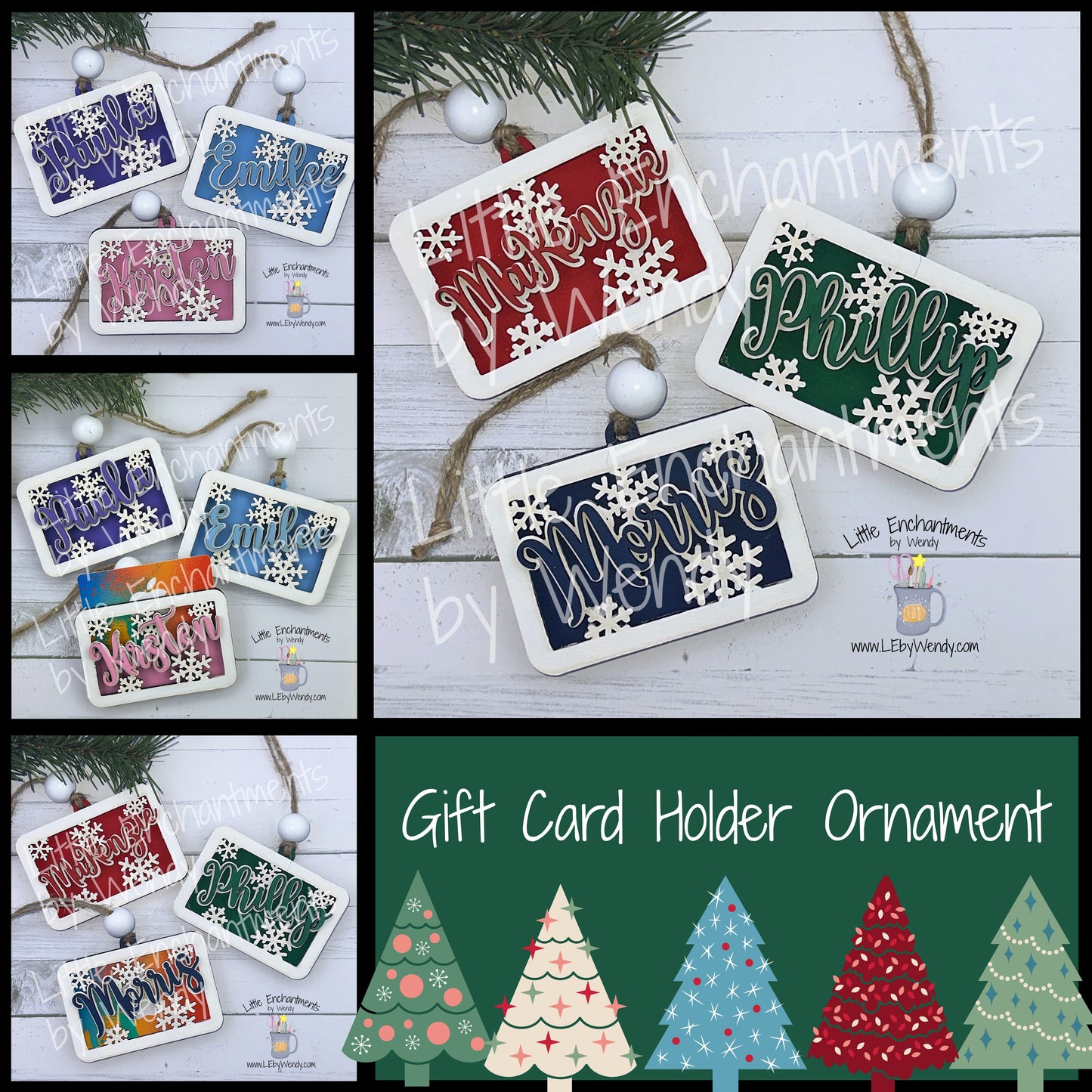 Personalized Gift Card Holder Ornaments