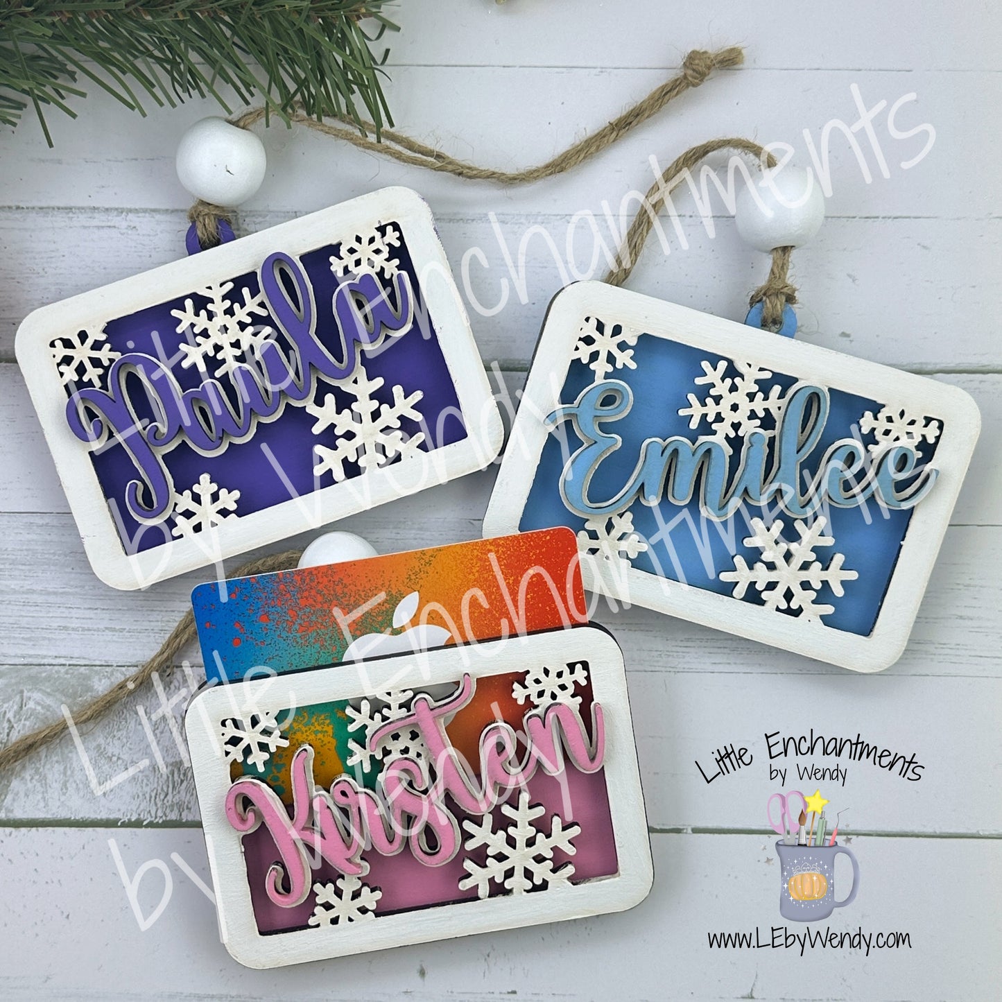 Personalized Gift Card Holder Ornaments