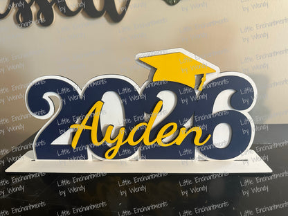 Custom Graduation Name Sign | Class of 2026 Party Decor