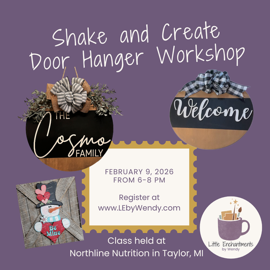2/9/2026 - Shake and Create - Door Hanger Workshop at Northline Nutrition