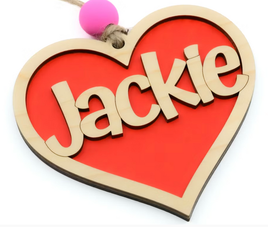Layered Personalized Heart Tag