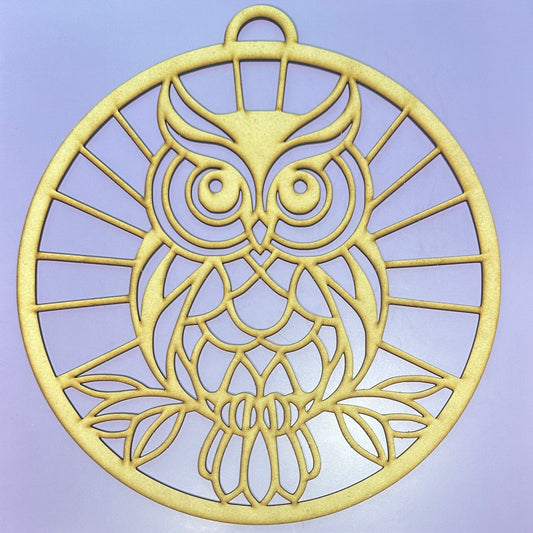 LD-11.5" Suncatcher Frame - Owl