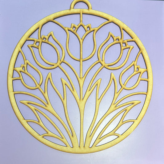 LD-11.5" Suncatcher Frame - Tulips