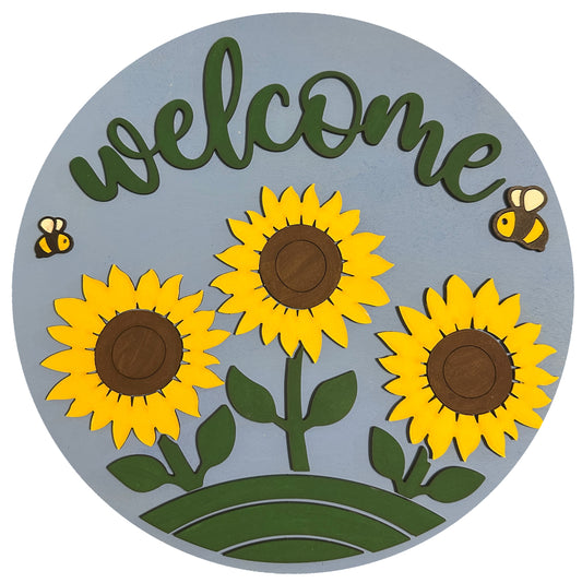 WHS - Welcome Sunflower 12" Round - WITH 12" Round Surface